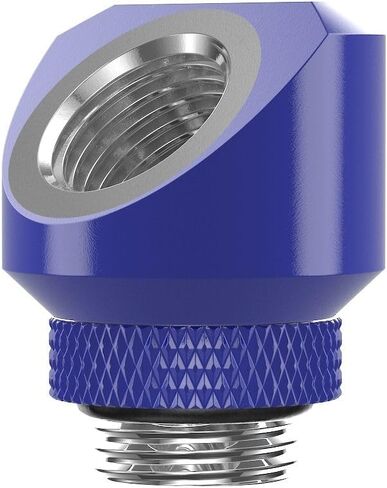 PrimoChill InterConnectSX Flat 45 Degree Rotary Fitting (FAF45) – Enhanced PC Cooling with Sleek Aesthetics - Available in 20+ Colors, Custom Watercooling Loop Ready - TX Matte Black in Saudi Arabia