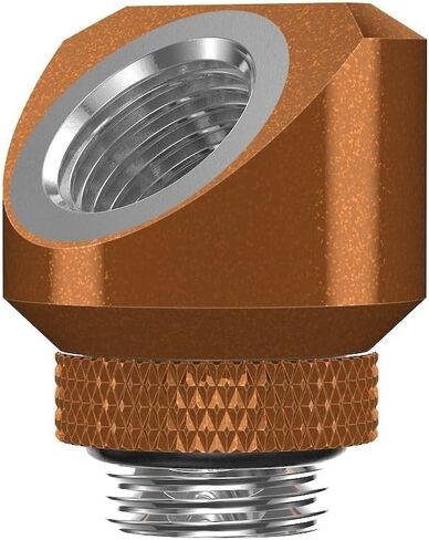 PrimoChill InterConnectSX Flat 45 Degree Rotary Fitting (FAF45) – Enhanced PC Cooling with Sleek Aesthetics - Available in 20+ Colors, Custom Watercooling Loop Ready - TX Matte Black in Saudi Arabia