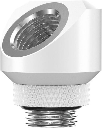 PrimoChill InterConnectSX Flat 45 Degree Rotary Fitting (FAF45) – Enhanced PC Cooling with Sleek Aesthetics - Available in 20+ Colors, Custom Watercooling Loop Ready - TX Matte Black in Saudi Arabia