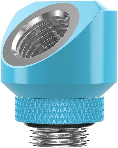 PrimoChill InterConnectSX Flat 45 Degree Rotary Fitting (FAF45) – Enhanced PC Cooling with Sleek Aesthetics - Available in 20+ Colors, Custom Watercooling Loop Ready - TX Matte Black in Saudi Arabia