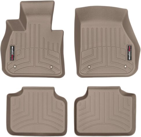 بطانات أرضية مخصصة من Weathertech لسيارة BMW X2 28i، X2 M35i، X1 28i - الصف الأول والثاني (448811-447482)، أسود in Kuwait