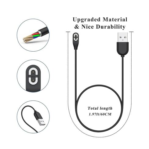 عبوتان متوافقتان مع كابل شحن Shokz، سلك شاحن مغناطيسي متوافق مع Aftershokz Aeropex AS800، Shokz OpenRun Pro، OpenRun، OpenRun Mini، OpenComm Bone Conduction Headphones (USB+USB C) in Kuwait