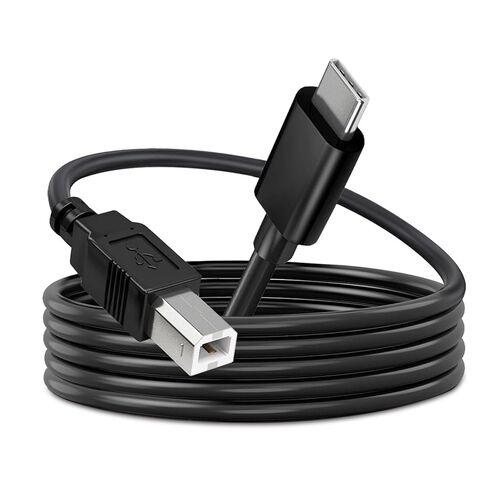 كابل طابعة USB B إلى USB من النوع C بطول 10 أقدام من النوع B إلى النوع C سلك كمبيوتر لجهاز MacBook Pro، Air، كابل MIDI لبيانو Yamaha Casio الرقمي، لوحة مفاتيح MIDI، سلك ماسح ضوئي للطابعة HP Canon Brother Epson in Saudi Arabia