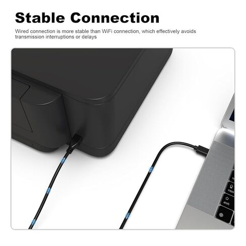 كابل طابعة USB B إلى USB من النوع C بطول 10 أقدام من النوع B إلى النوع C سلك كمبيوتر لجهاز MacBook Pro، Air، كابل MIDI لبيانو Yamaha Casio الرقمي، لوحة مفاتيح MIDI، سلك ماسح ضوئي للطابعة HP Canon Brother Epson in Saudi Arabia