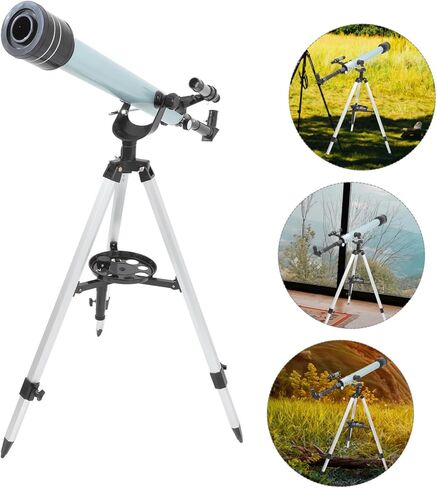 Lurrose 1Set Refractors Telescope with Tripod Smartphone Holder Portable Outdoor Monocular Telescope for Stargazing Durable Design Magnification for Beginners in Saudi Arabia