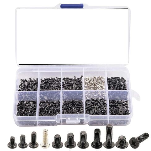250PCS Flat Head Phillips Screws Kit Small Mini Steel Bolt Set for Repair Computer Electronic Laptop Screws Kit in Saudi Arabia