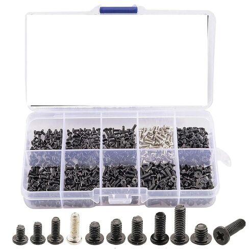 250PCS Flat Head Phillips Screws Kit Small Mini Steel Bolt Set for Repair Computer Electronic Laptop Screws Kit in Saudi Arabia