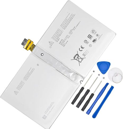 استبدال بطارية الكمبيوتر المحمول DGFTB G3HTA027H DYNR01 متوافق مع سلسلة الكمبيوتر اللوحي Microsoft Surface Pro 4 1724 مقاس 12.3 بوصة، لبطارية Surface pro 4 G3HTA026H G3HTA027H (7.5V 38.2Wh/5087mAh) in Kuwait