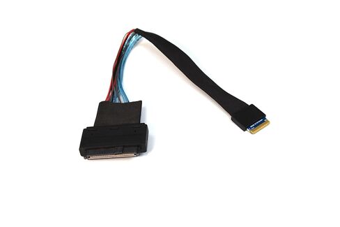Micro SATA Cables GEN-Z 1C Male to SFF-8639 (U.2) Female Cable – 230mm | PCIe Gen4/Gen5 High-Speed NVMe Interconnect | Ideal for Servers, Data Centers & HPC Systems in Saudi Arabia