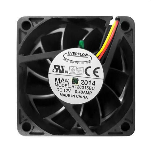 Everflow 60x15mm 12 volt 3 wire/ 3 pin fan with thermistor #R126015BUT in Saudi Arabia
