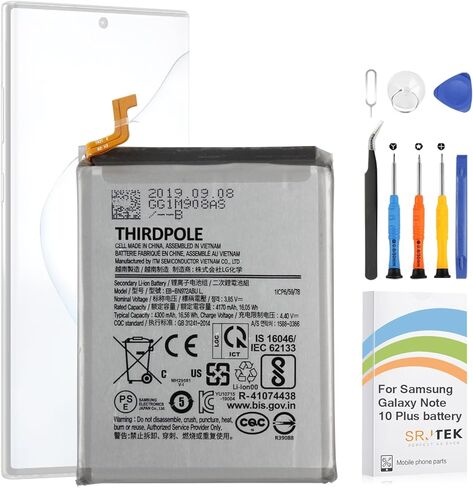 Battery Replacement for Samsung Galaxy Note 10 Plus,for Samsung SM-N975 EB-BN972ABU 4300mAh OEM Capacity Battery Include Complete Repair Tools kit in Saudi Arabia