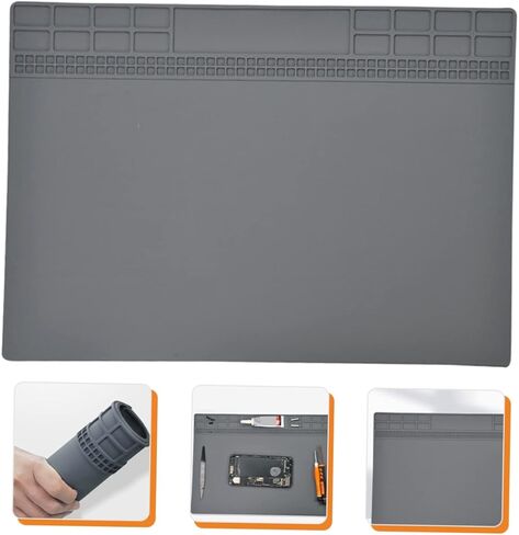 Static Silicone Repair Mat for Electronics with Heat Resistant Screw Slots Flexible Workstation Pad for Computer and Phone Maintenance in Saudi Arabia