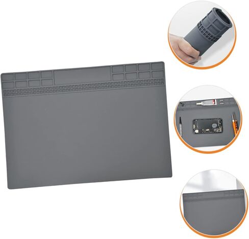 Static Silicone Repair Mat for Electronics with Heat Resistant Screw Slots Flexible Workstation Pad for Computer and Phone Maintenance in Saudi Arabia