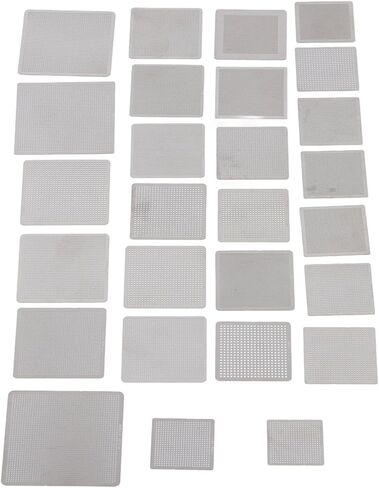 Oumefar 27PCS BGA Reballing Stencils Kit, 304 Stainless Steel Welding Rework Template Mesh Set for Laptop Motherboard Repair in Saudi Arabia