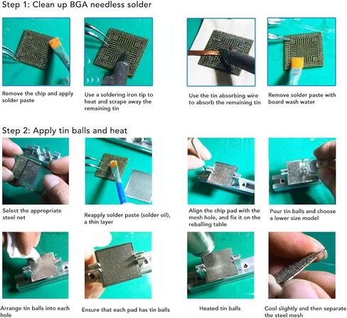 Oumefar 27PCS BGA Reballing Stencils Kit, 304 Stainless Steel Welding Rework Template Mesh Set for Laptop Motherboard Repair in Saudi Arabia