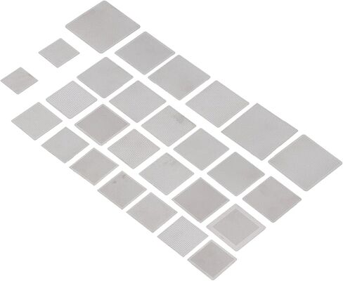 Oumefar 27PCS BGA Reballing Stencils Kit, 304 Stainless Steel Welding Rework Template Mesh Set for Laptop Motherboard Repair in Saudi Arabia