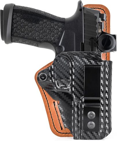 P365 Fuse Holster with Comfort Foam Pad, IWB Kydex and Leather Hybrid Holster for 9mm Sig Sauer P365 Fuse Pistol Inside Waistband Concealed Carry - Red Dot Optic Cut in Saudi Arabia