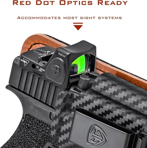 P365 Fuse Holster with Comfort Foam Pad, IWB Kydex and Leather Hybrid Holster for 9mm Sig Sauer P365 Fuse Pistol Inside Waistband Concealed Carry - Red Dot Optic Cut in Saudi Arabia