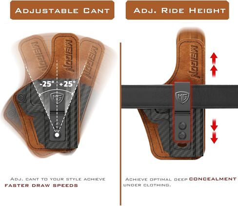 P365 Fuse Holster with Comfort Foam Pad, IWB Kydex and Leather Hybrid Holster for 9mm Sig Sauer P365 Fuse Pistol Inside Waistband Concealed Carry - Red Dot Optic Cut in Saudi Arabia
