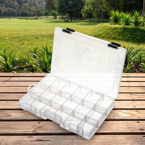 4 Pcs 3600 Tackle Trays, Plastic Storage Organizer Box with Removable Dividers - Tackle Boxes - Fishing Tackle Storage, 18 Grids in Saudi Arabia