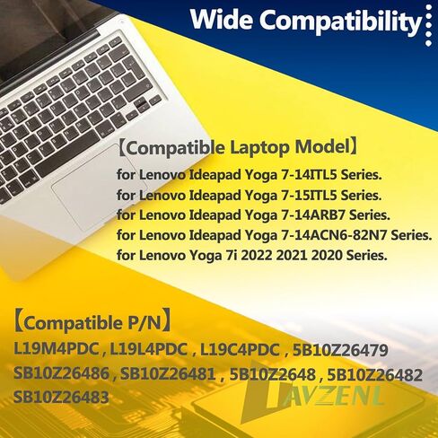 L19M4PDC L19L4PDC L19C4PDC 71Wh استبدال البطارية لجهاز Lenovo Ideapad Yoga 7-15ITL5 7-15ITL5-82BJ 7-14ITL5 7-14ITL5-82BH 7-14ARB7 7-14ACN6-82N7 Series 15.36V 4622 in Kuwait