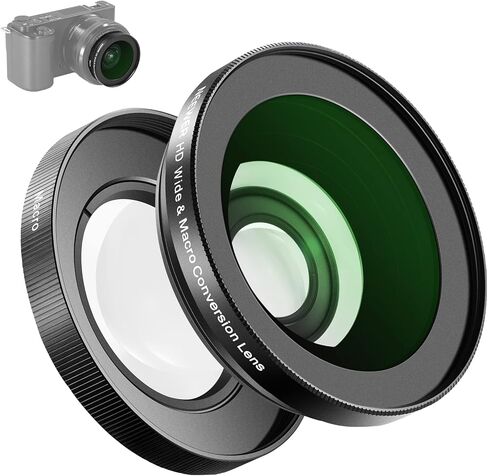 NEEWER Wide Angle Lens Compatible with Canon G7X Mark III Camera, 2 in 1 18mm HD Wide Angle & 10x Macro Additional Lens with Extension Tube, Bayonet Mount Lens Adapter, Cleaning Cloth in Saudi Arabia