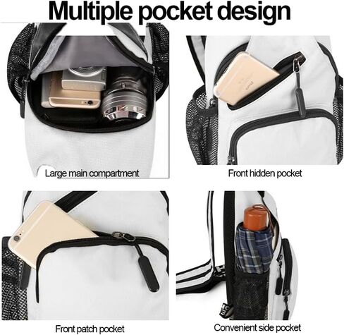 Crossbody Bags for Women, Lightweight Multi-Way Sling Backpack with Headphone Jack, for Daily Travel, Hiking & Gym, Black in Saudi Arabia