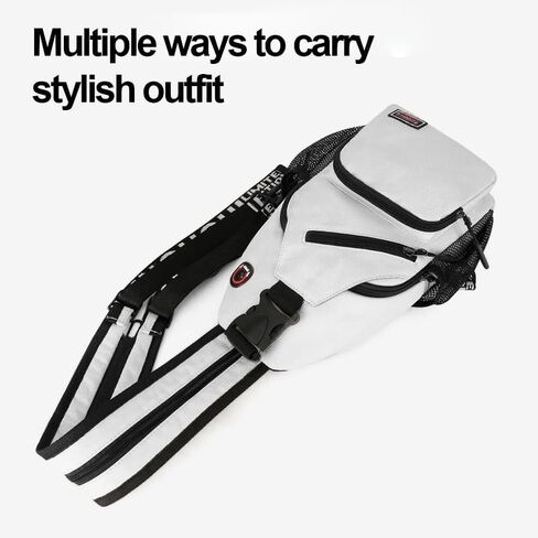 Crossbody Bags for Women, Lightweight Multi-Way Sling Backpack with Headphone Jack, for Daily Travel, Hiking & Gym, Black in Saudi Arabia