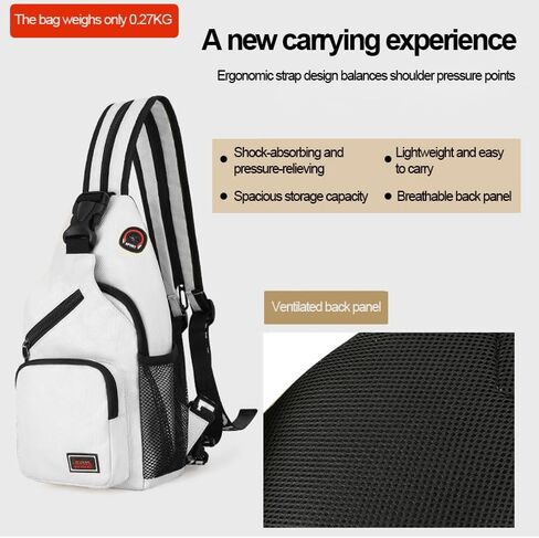 Crossbody Bags for Women, Lightweight Multi-Way Sling Backpack with Headphone Jack, for Daily Travel, Hiking & Gym, Black in Saudi Arabia