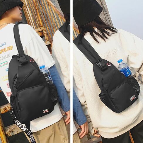 Crossbody Bags for Women, Lightweight Multi-Way Sling Backpack with Headphone Jack, for Daily Travel, Hiking & Gym, Black in Saudi Arabia