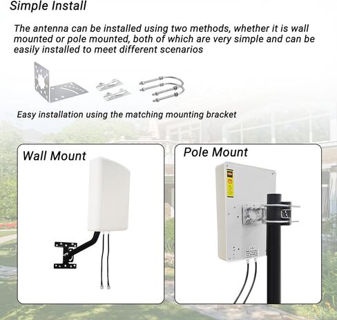 هوائي راوتر 2x2 MIMO 4G LTE 5G لـ Tmobile Verizon AT&T، هوائي خلوي خارجي SMA TS9 5G للنقاط الساخنة الخلوية/جهاز التوجيه، 600-6000 ميجا هرتز 10dBi كابل/قطب 10 أمتار (مجموعة) in Kuwait