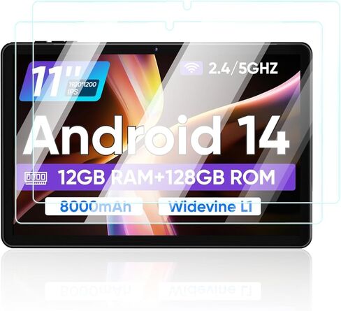 واقي شاشة لأجهزة ECOPAD E20 /FEONAL 2025 اللوحية مقاس 11 بوصة بنظام Android مضاد للخدش وصلابة 9H وحساسة اللمس وحواف مستديرة 2.5D خالية من الفقاعات وسهلة التركيب، عبوة من قطعتين. in Kuwait