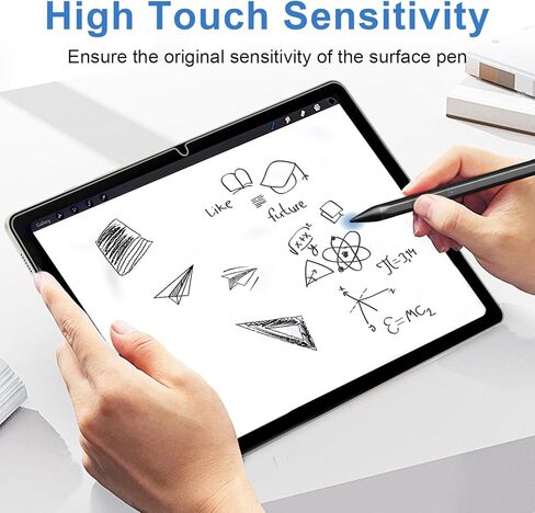 [2-Pack Screen Protector for Microsoft Surface Pro 12 Inch 2025 | 9H Tempered Glass | 2.5D Rounded Edges | HD Clear | Anti-Scratch/Bubble-Free Installation | Surface Pen Compatible in Saudi Arabia