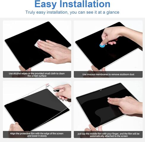 [2-Pack Screen Protector for Microsoft Surface Pro 12 Inch 2025 | 9H Tempered Glass | 2.5D Rounded Edges | HD Clear | Anti-Scratch/Bubble-Free Installation | Surface Pen Compatible in Saudi Arabia