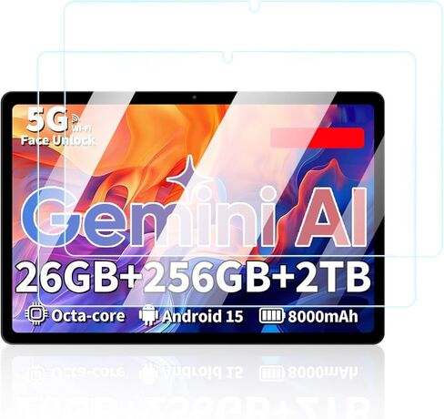 واقي شاشة لجهاز Relndoo P60 Android 15 مقاس 10.1 بوصة، مضاد للخدش 9H حساس للمس، حواف مستديرة 2.5D خالية من الفقاعات، سهل التركيب، عبوتان. in Kuwait