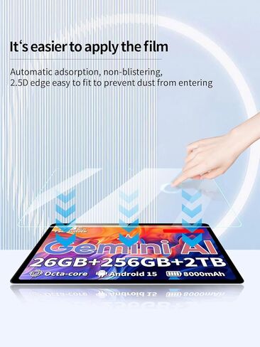 واقي شاشة لجهاز Relndoo P60 Android 15 مقاس 10.1 بوصة، مضاد للخدش 9H حساس للمس، حواف مستديرة 2.5D خالية من الفقاعات، سهل التركيب، عبوتان. in Kuwait
