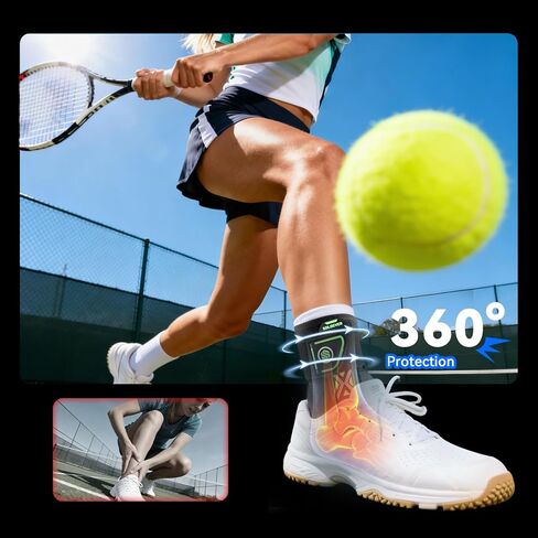 Upgraded Ankle Brace for Sprained Ankle [Stronger Support & Ultra Breathable] Ankle Support with Side Stabilizing Pads, Adjustable Quick Lace Up Ankle Stabilizer for Injury Recovery, Sports, Men&Women in Saudi Arabia