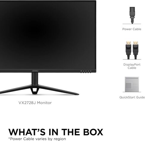 شاشة الألعاب ViewSonic VX2728J مقاس 27 بوصة بدقة 1080 بكسل IPS مع 180 هرتز، و0.5 مللي ثانية، وFreeSync Premium، ومتوافقة مع NVIDIA G-Sync، وبيئة عمل متقدمة، ومدخلات HDMI وDisplayPort (متجددة) in Kuwait