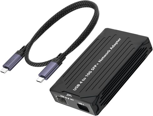 GLOTRENDS ST7464 USB4 to 10GbE SFP+ Network Adapter for NAS/PC/Mac, Compatible with Thunderbolt 5/4/3, Support macOS/Linux (Not Windows) in Saudi Arabia