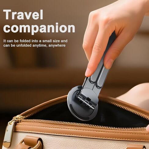 Portable Travel Tablet/Phone/Laptop Stand, Adjustable Laptop Riser for Desk, Foldable Magnetic Phone Holder, Compatible with iPad, MacBook, iPhone (4.7-15.6'') in Saudi Arabia