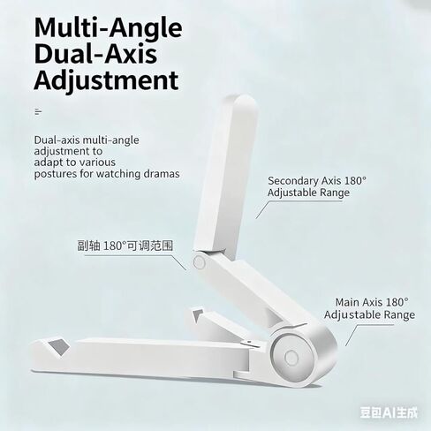 Foldable Phone Dock -Adjustable Tablet Stand Holder, 360°Rotating Desktop Tablet Mount, for 4-15.9" Tablets, Such as iPad Pro 11, 12.9 Air Mini, Tabs, Kindle, iPhone Air 17 Pro Max, White in Saudi Arabia
