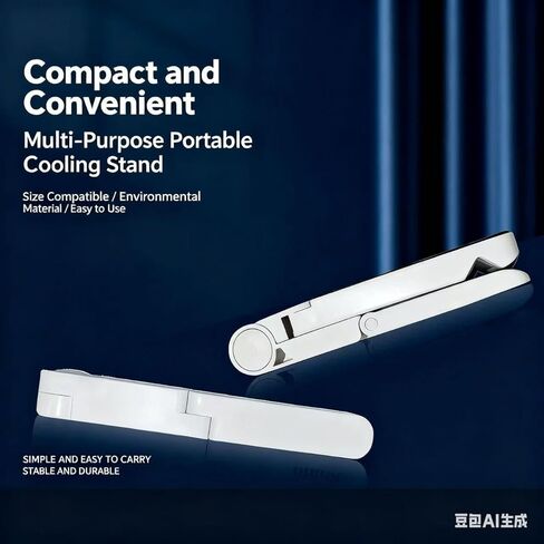 Foldable Phone Dock -Adjustable Tablet Stand Holder, 360°Rotating Desktop Tablet Mount, for 4-15.9" Tablets, Such as iPad Pro 11, 12.9 Air Mini, Tabs, Kindle, iPhone Air 17 Pro Max, White in Saudi Arabia
