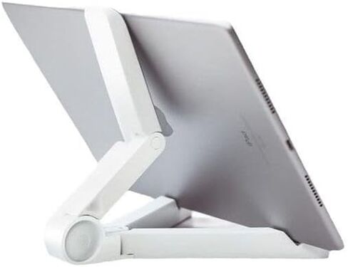 Foldable Phone Dock -Adjustable Tablet Stand Holder, 360°Rotating Desktop Tablet Mount, for 4-15.9" Tablets, Such as iPad Pro 11, 12.9 Air Mini, Tabs, Kindle, iPhone Air 17 Pro Max, White in Saudi Arabia