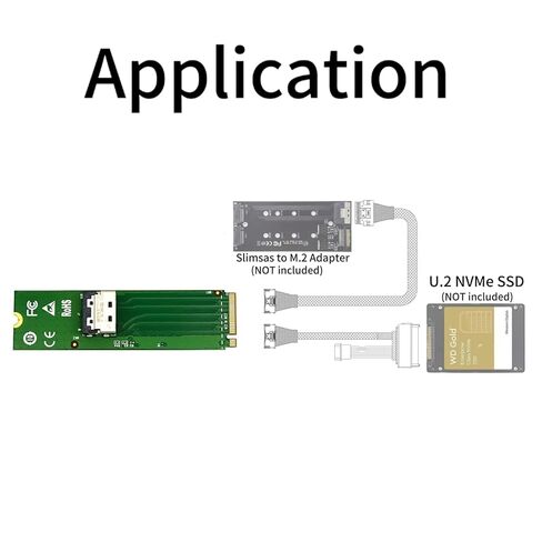 10Gtek MCIO/U.2 Cable + M.2/MCIO Adapter in Saudi Arabia