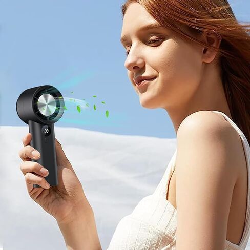 Portable Manual Fan | Compact Rechargeable Cooling Fan | Essential for Hot Travel Picnic Camping Work Portable Fan in Saudi Arabia