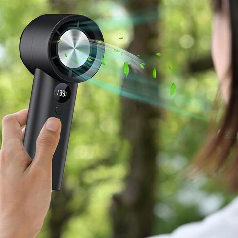 Portable Manual Fan | Compact Rechargeable Cooling Fan | Essential for Hot Travel Picnic Camping Work Portable Fan in Saudi Arabia