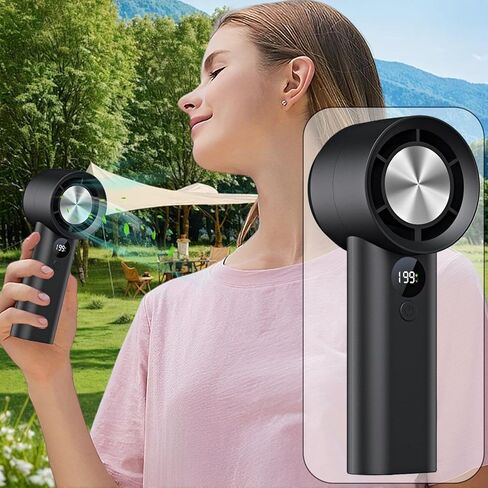 Portable Manual Fan | Compact Rechargeable Cooling Fan | Essential for Hot Travel Picnic Camping Work Portable Fan in Saudi Arabia