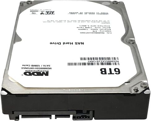 MDD MAXDIGITALDATA MaxDigitalData 6 تيرابايت 7200 دورة في الدقيقة 128 ميجابايت كاش SATA 6.0 جيجابايت/ثانية 3.5 بوصة محرك الأقراص الصلبة الداخلي لتخزين شبكة NAS (MD6000GSA12872NAS) - ضمان لمدة 3 سنوات (متجدد) in Kuwait