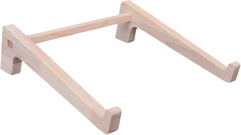 TEHAUX Solid Wood Laptop Stand Adjustable 14.8-17.6 Inch Rubberwood Laptop Riser Portable Tablet Holder for Desk Use in Saudi Arabia