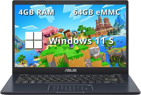 كمبيوتر محمول ASUS مقاس 14 بوصة، شاشة FHD مقاس 14 بوصة، Intel Celeron N4500، ذاكرة 4 جيجابايت، 64 جيجابايت eMMC، لوحة اللمس، كاميرا ويب، HDMI، Wi-Fi، Windows 11 Home، أزرق هادئ (متجدد) in Kuwait